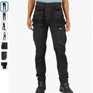 Women's Performance Workwear Pants Color: Black & Red Size 8